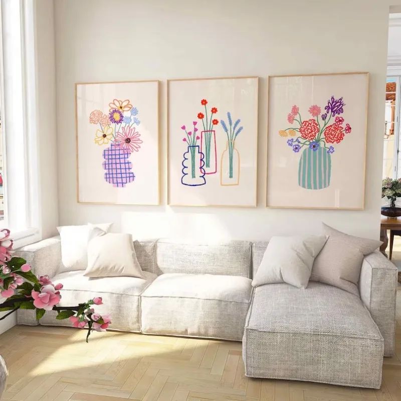 1pc frameless Canvas Painting  - đánh giá và giá Florist Supply Vases