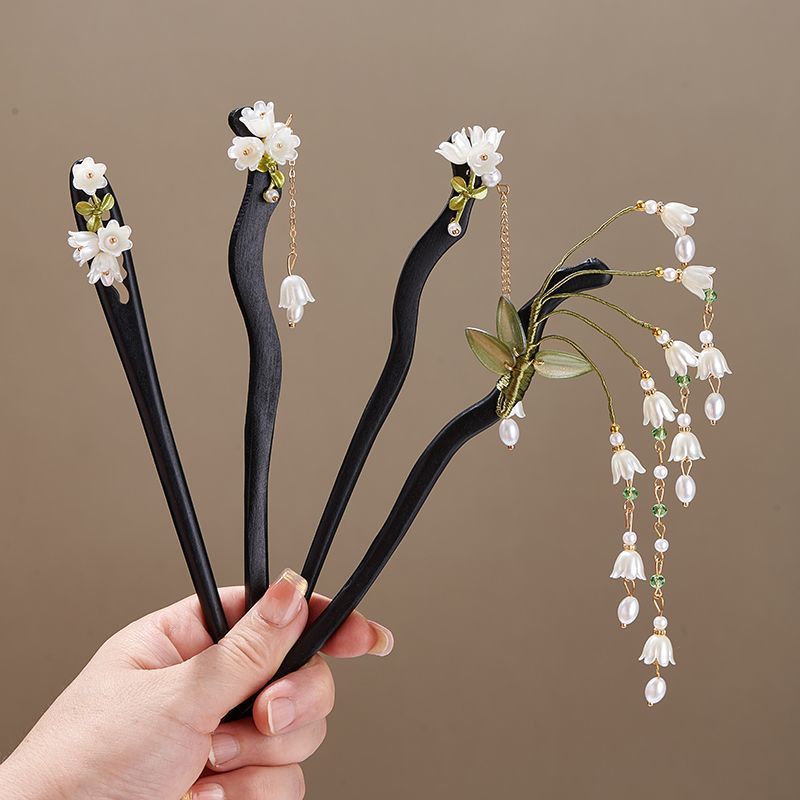 Wooden Flower Hairpin Vintage  - đánh giá và giá Supply Florist